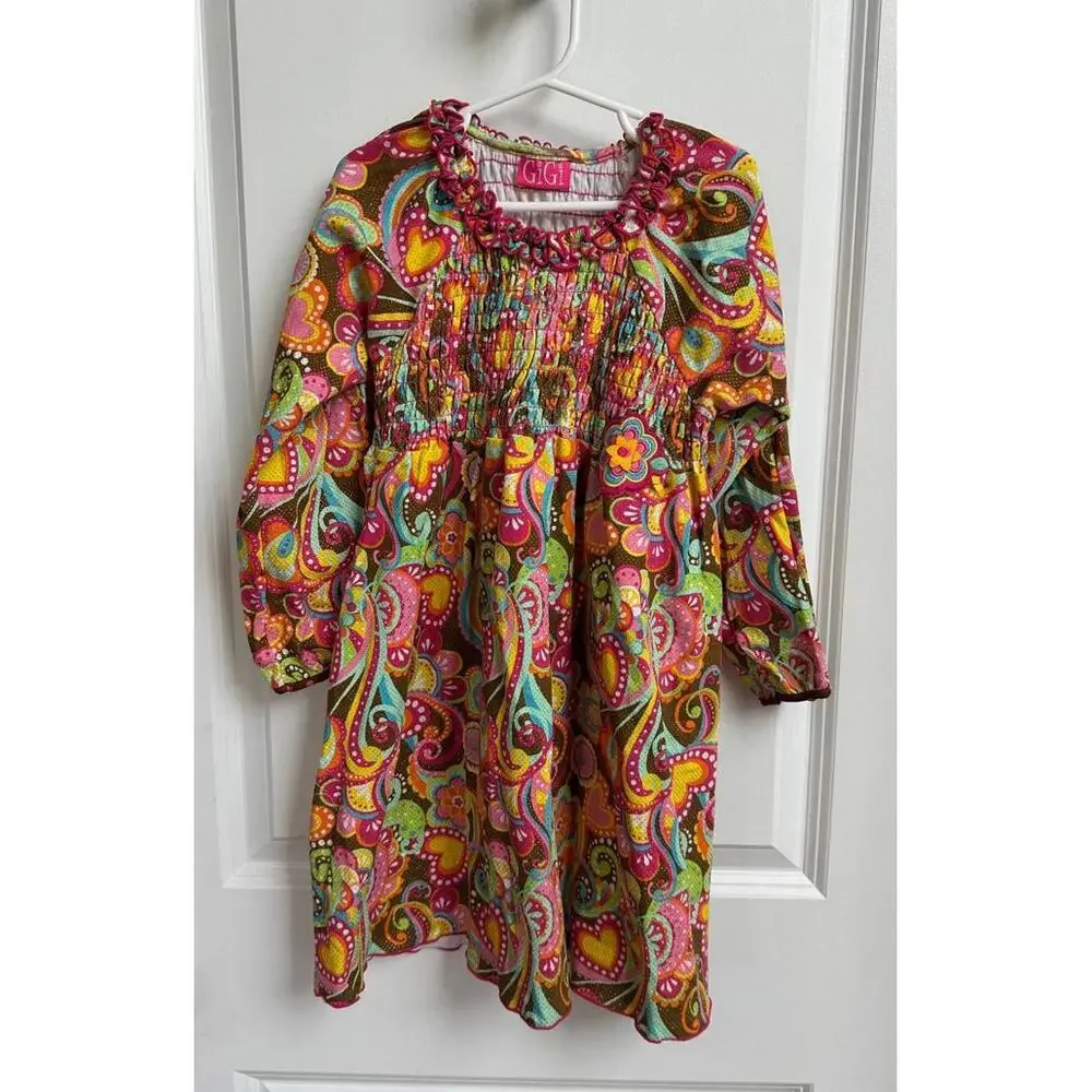 5T‎ Gigi Boutique Dress, 70’s Sparkle print